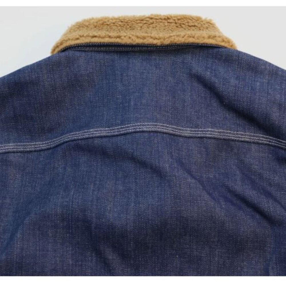 Lee 101 91B Denim Jacket Japanese Selvedge Men's XXL Made in Italy Dry Indigo - Picture 11 of 16